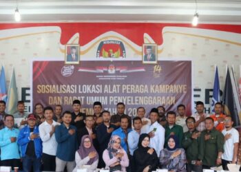 KIP Aceh Tengah Sosialisasikan APK Beserta Lokasinya Jelang Pemilu Tahun 2024