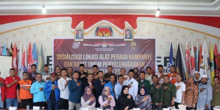 KIP Aceh Tengah Sosialisasikan APK Beserta Lokasinya Jelang Pemilu Tahun 2024