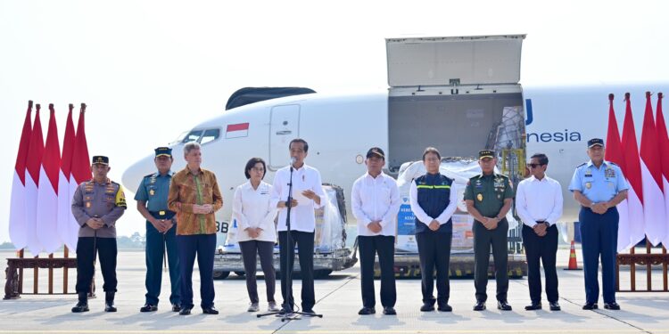 Presiden RI Hadir Pada Acara Pelepasan Bantuan Tahap Kedua untuk Palestina