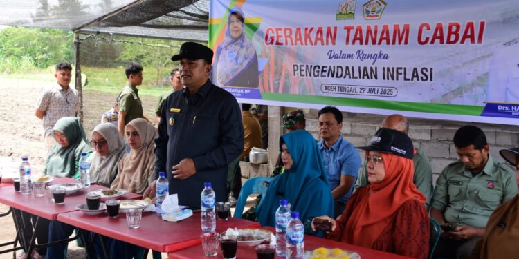 Wakil Bupati Aceh Tengah Hadiri Gerakan Tanam Cabai di Ketol, Perkuat Pengendalian Inflasi Daerah
