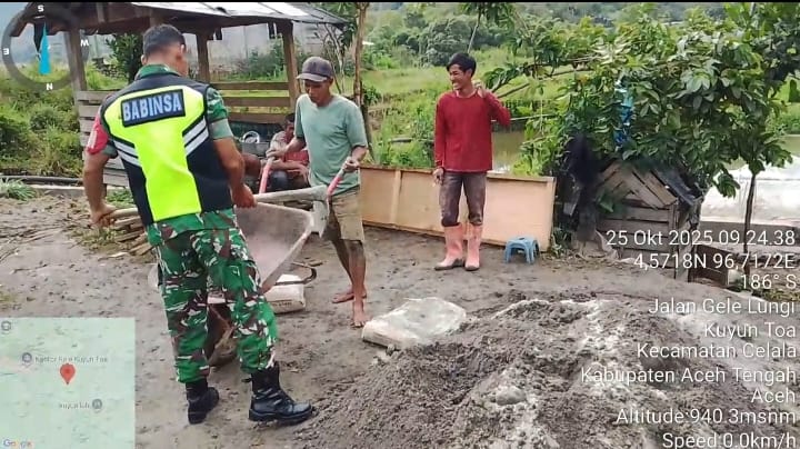 Wujud kepedulian babinsa membantu warga binaan