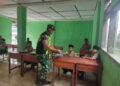Babinsa koramil 02/ Bebeseb dampingi pelaksanaan makan bergizi gratis